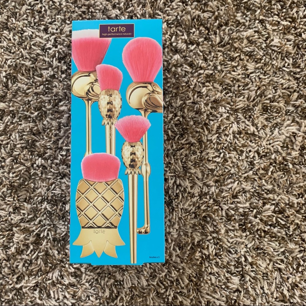 tarte let‘s flamingle brush set brand new with box